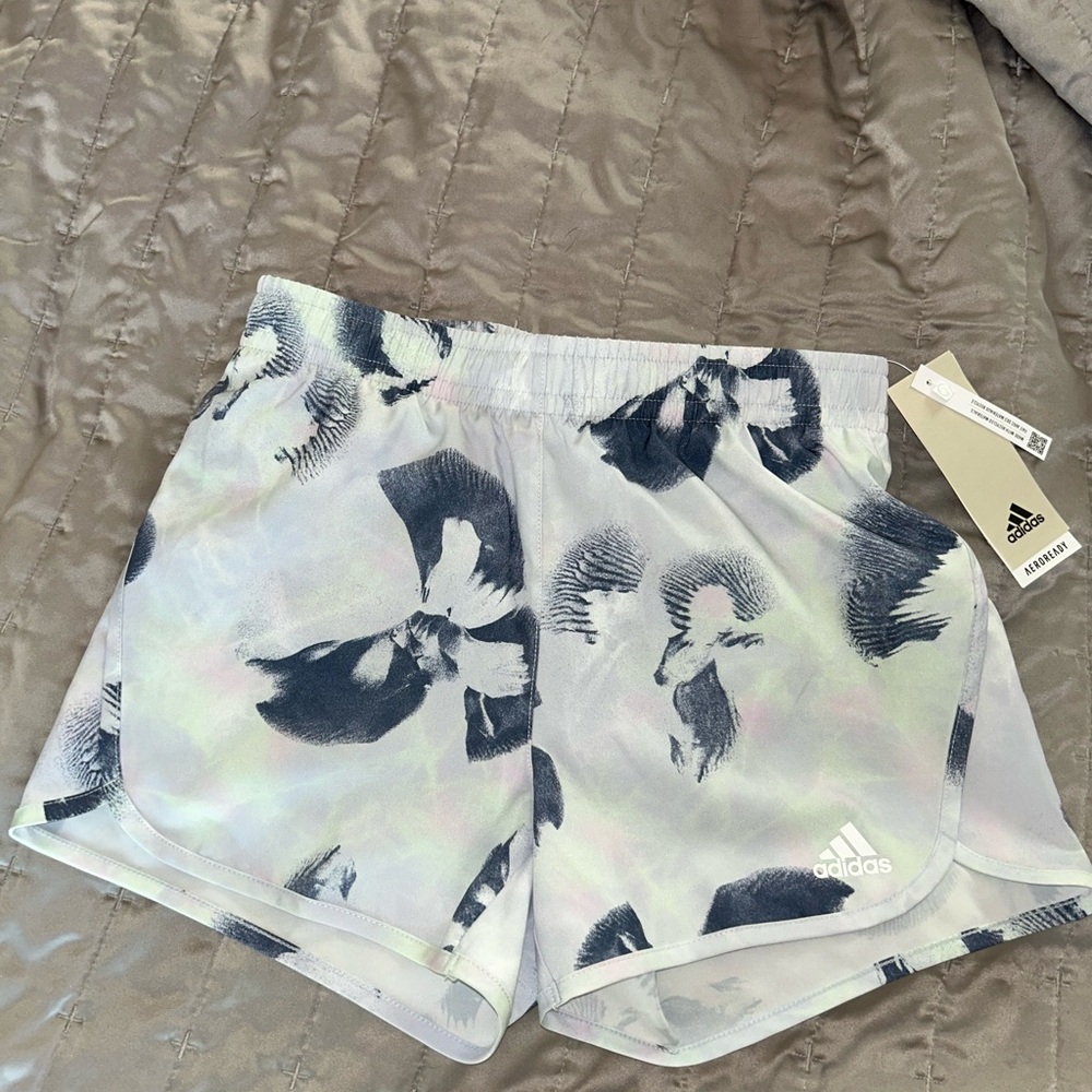 Adidas Black and White Athletic Shorts